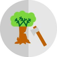 Tree cutting Vector Icon Design