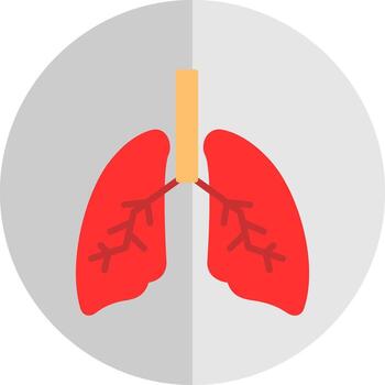 diseño de icono de vector de pulmones