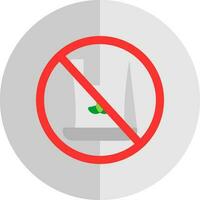 No plastic bags Vector Icon Design