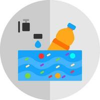 diseño de icono de vector de contaminación de agua