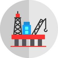 Oil platform Vector Icon Design