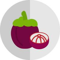 Mangosteen Vector Icon Design