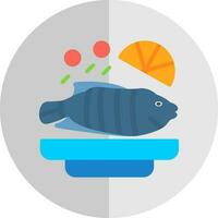 Steamed fish Vector Icon Design