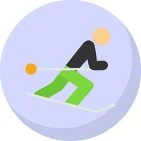 Skiing Vector Icon Design