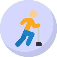 diseño de icono de vector de curling