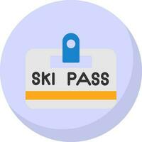 Ski pass Vector Icon Design