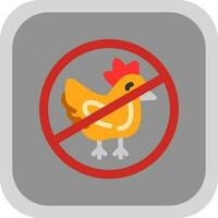 No chicken Vector Icon Design