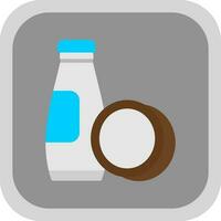 Coconut milk Vector Icon Design