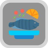 Steamed fish Vector Icon Design