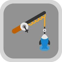 Ice fishing Vector Icon Design