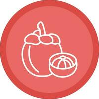 Mangosteen Vector Icon Design