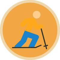 Skier Vector Icon Design