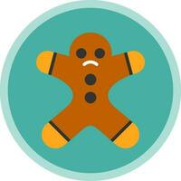 Gingerbread man Vector Icon Design