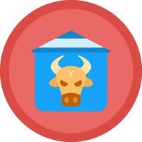 Cowshed Vector Icon Design