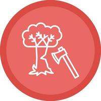 Tree cutting Vector Icon Design