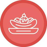 Banana split Vector Icon Design