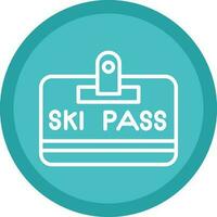 Ski pass Vector Icon Design