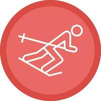 Skier Vector Icon Design