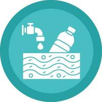 diseño de icono de vector de contaminación de agua