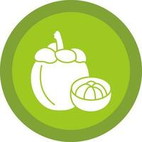 Mangosteen Vector Icon Design