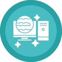Desktop computer Vector Icon Design