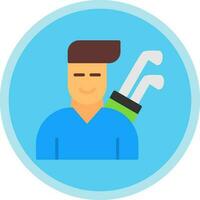 Golfer Vector Icon Design