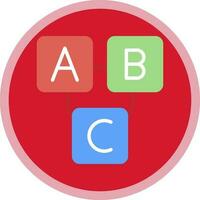 Abc block Vector Icon Design