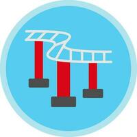 Roller coaster Vector Icon Design