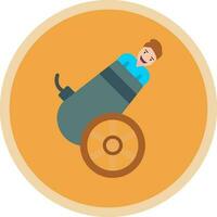 Human cannonball Vector Icon Design