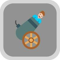 Human cannonball Vector Icon Design