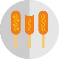 Corn dog Vector Icon Design