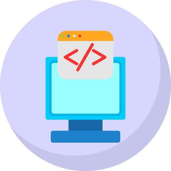 diseño de icono de vector de programación web