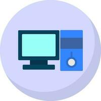 Desktop computer Vector Icon Design