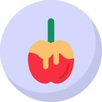 Caramel apple Vector Icon Design