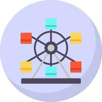 Ferris wheel Vector Icon Design