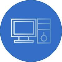 Desktop computer Vector Icon Design