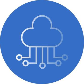 diseño de icono de vector de computación en la nube