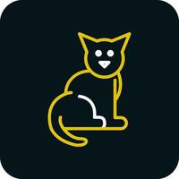 diseño de icono de vector de gato