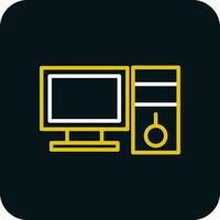 Desktop computer Vector Icon Design