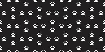 dog paw seamless pattern vector french bulldog tile background scarf isolated wallpaper black