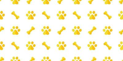 dog bone seamless pattern dog paw vector footprint tile repeat background scarf wallpaper isolated