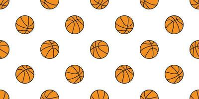 basketball Seamless pattern ball vector repeat wallpaper scarf isolated tile background
