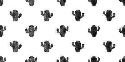 cactus seamless pattern vector Desert flower botanica summer plant garden isolated background repeat wallpaper illustration doodle