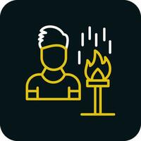 Fire eater man Vector Icon Design