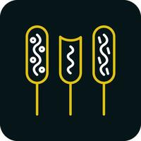 Corn dog Vector Icon Design