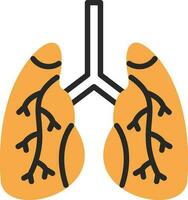 diseño de icono de vector de pulmones