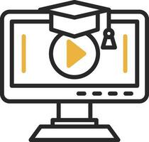 educación vídeo vector icono diseño