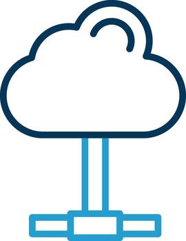 diseño de icono de vector de computación en la nube