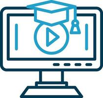 educación vídeo vector icono diseño