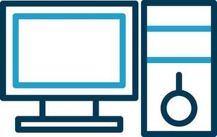 Desktop computer Vector Icon Design